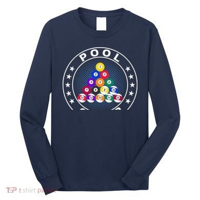 Pool Champ Billiards Pool Player Fun Long Sleeve Shirt