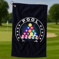 Pool Champ Billiards Pool Player Fun Golf Towel thumb 1