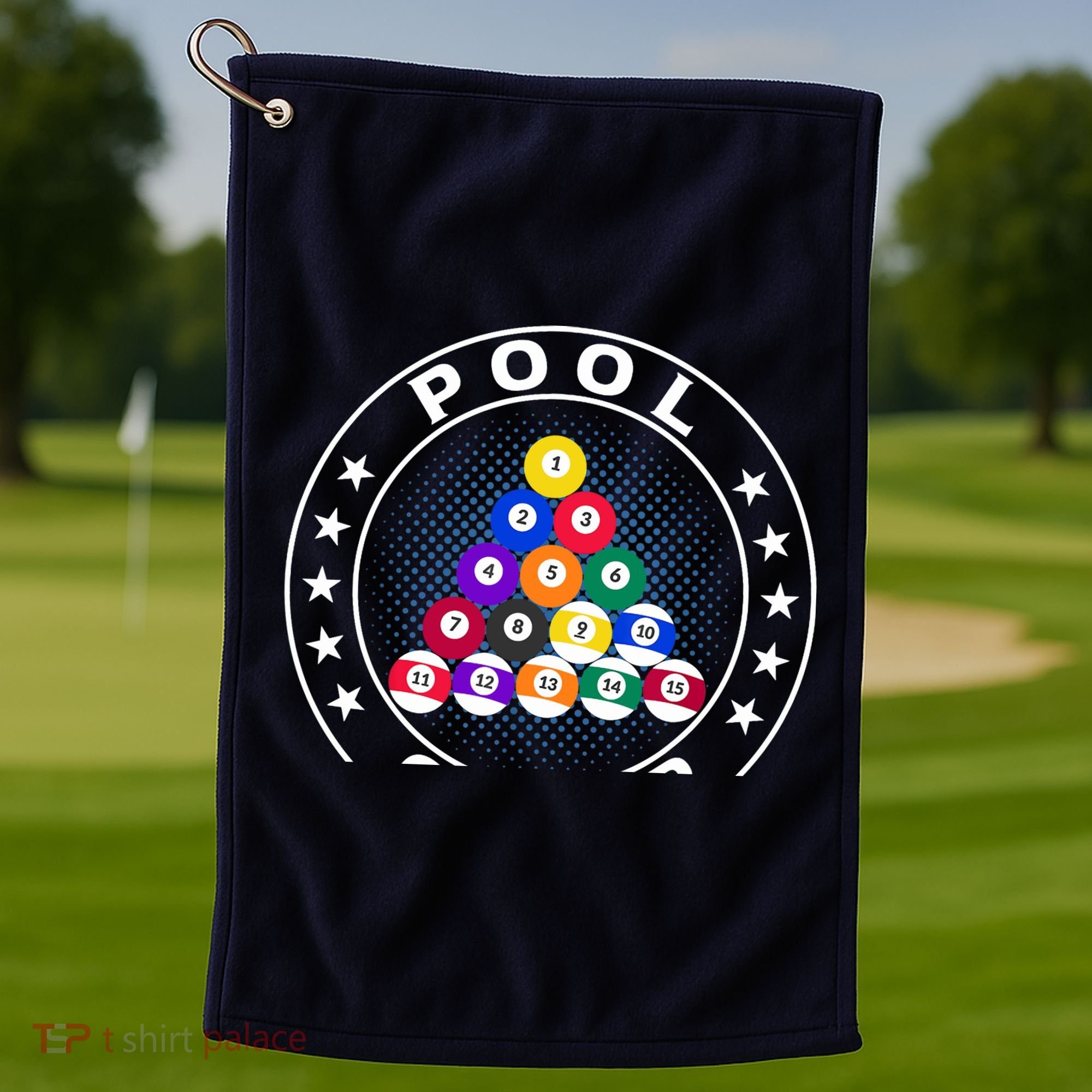 Pool Champ Billiards Pool Player Fun Golf Towel