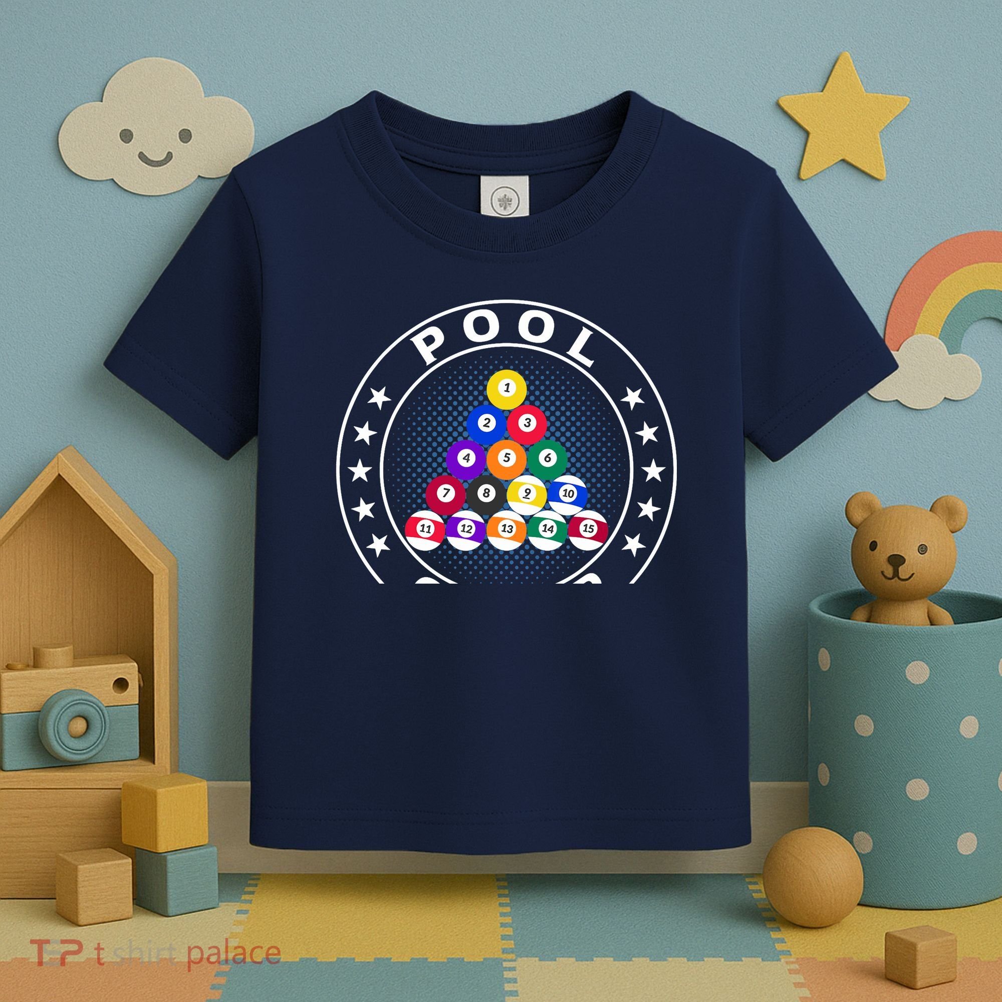 Pool Champ Billiards Pool Player Fun Toddler T-Shirt