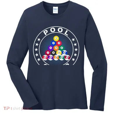 Pool Champ Billiards Pool Player Fun Women's Long Sleeve Shirt
