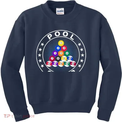 Pool Champ Billiards Pool Player Fun Kids Sweatshirt