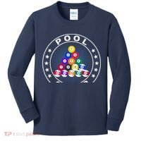 Pool Champ Billiards Pool Player Fun Kids Long Sleeve Shirt thumb 0