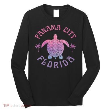 Panama City Beach Florida Sea Turtle Summer Vacation Long Sleeve Shirt