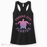 Panama City Beach Florida Sea Turtle Summer Vacation Women's Tank Top thumb 0
