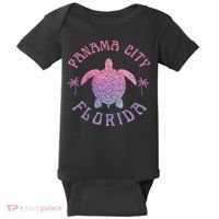 Panama City Beach Florida Sea Turtle Summer Vacation Baby Bodysuit thumb 0
