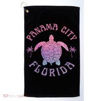 Panama City Beach Florida Sea Turtle Summer Vacation Golf Towel thumb 0