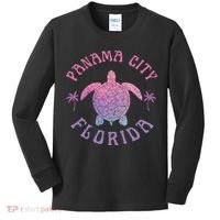 Panama City Beach Florida Sea Turtle Summer Vacation Kids Long Sleeve Shirt thumb 0