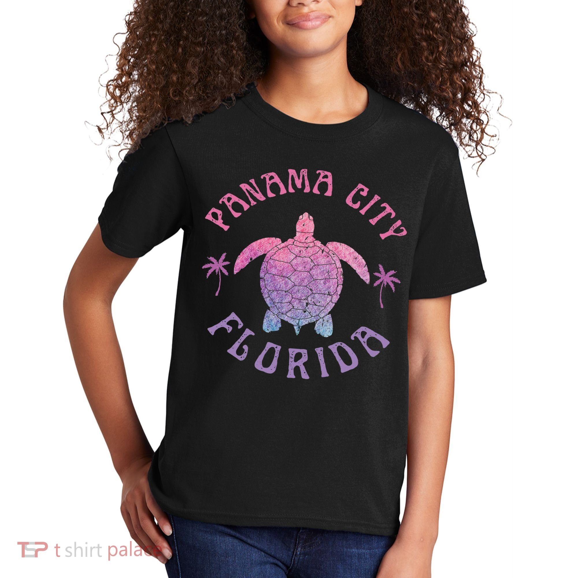Panama City Beach Florida Sea Turtle Summer Vacation Kids T-Shirt