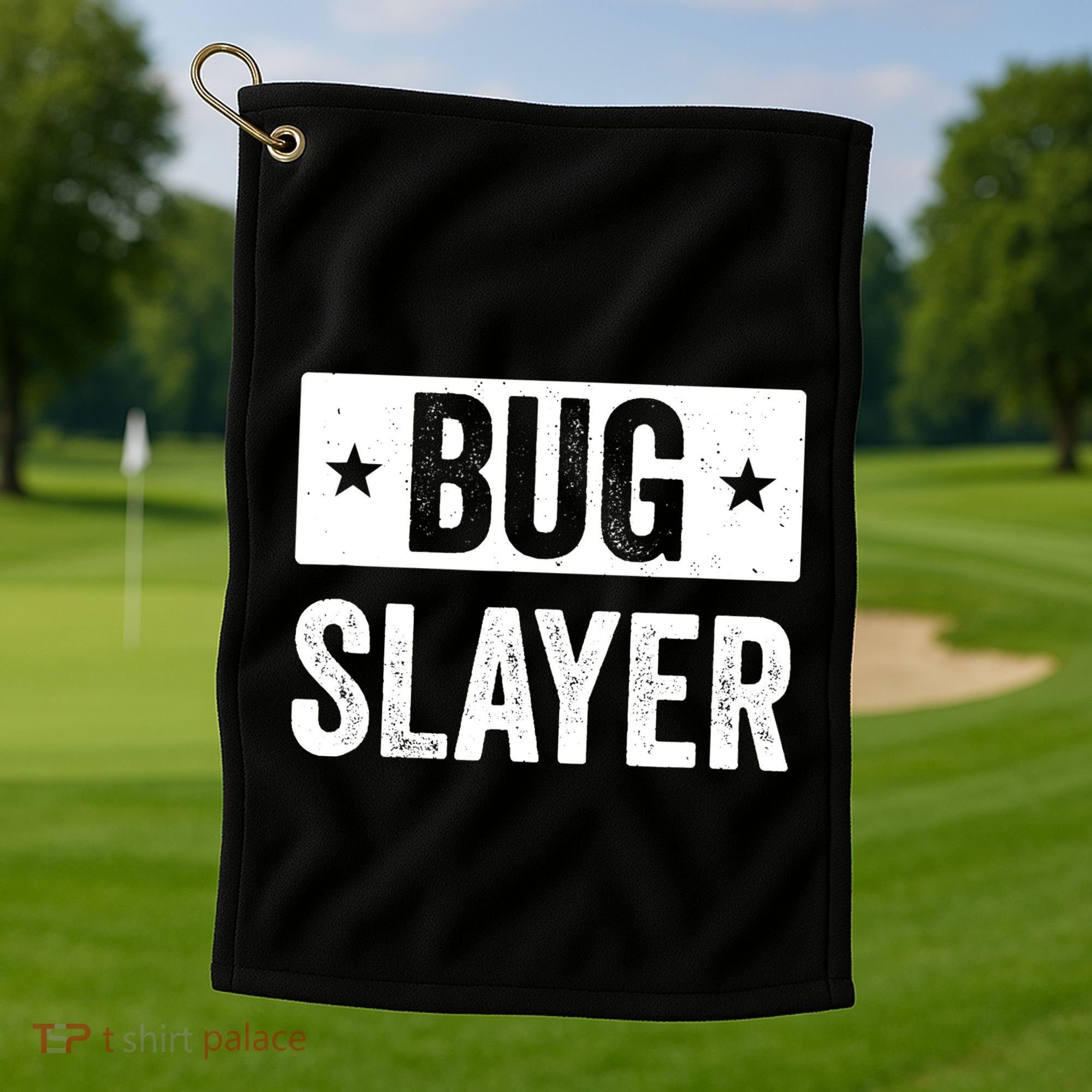 Pest Control Bug Exterminator Bug Slayer Funny Golf Towel