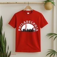 Philly Cityscape Baseball Philadelphia Skyline Vintage T-Shirt thumb 2