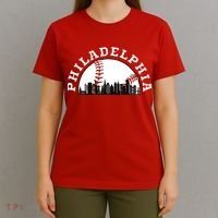 Philly Cityscape Baseball Philadelphia Skyline Vintage T-Shirt thumb 4