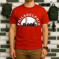 Philly Cityscape Baseball Philadelphia Skyline Vintage T-Shirt thumb 6