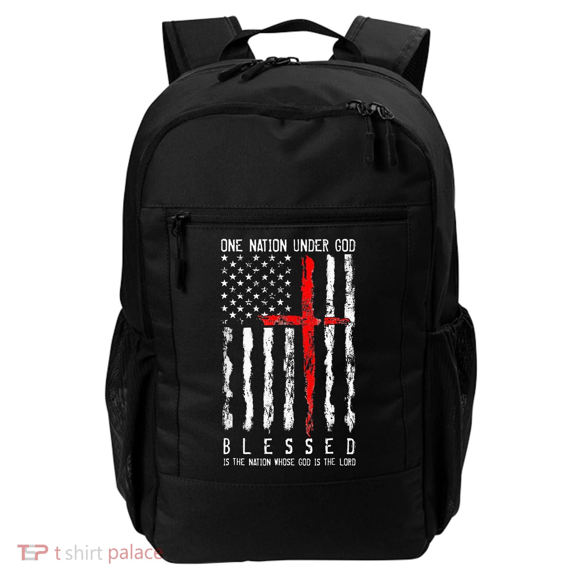 Patriotic Christian Blessed One Nation Under God 4th Of July Backpack