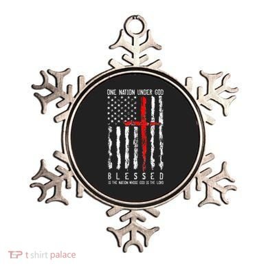 Patriotic Christian Blessed One Nation Under God 4th Of July Ornament