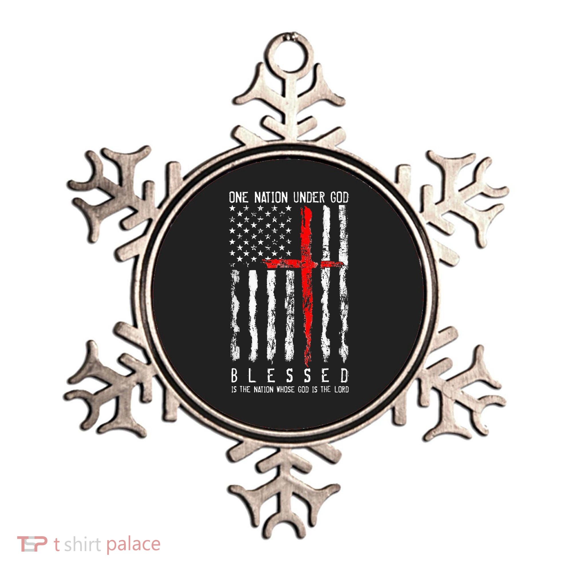 Patriotic Christian Blessed One Nation Under God 4th Of July Ornament