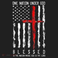 Patriotic Christian Blessed One Nation Under God 4th Of July Hat thumb 2