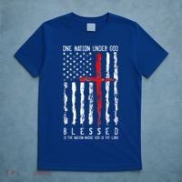 Patriotic Christian Blessed One Nation Under God 4th Of July T-Shirt thumb 5