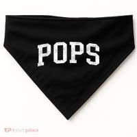 Pops Classic Bold Font Pops Birthday Gift USA-Made Doggie Bandana thumb 0