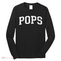 Pops Classic Bold Font Pops Birthday Gift Long Sleeve Shirt thumb 0