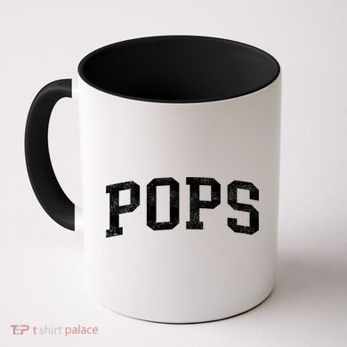 Pops Classic Bold Font Pops Birthday Gift Coffee Mug