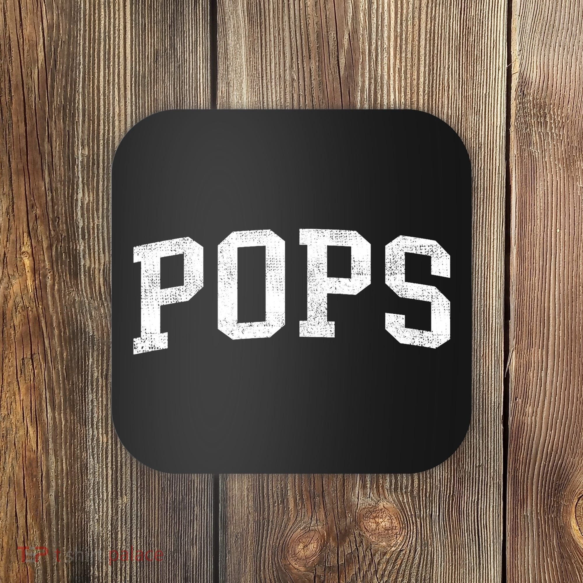 Pops Classic Bold Font Pops Birthday Gift Coaster