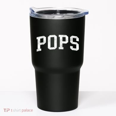 Pops Classic Bold Font Pops Birthday Gift Tumbler