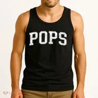 Pops Classic Bold Font Pops Birthday Gift Tank Top thumb 3