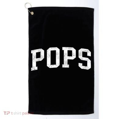 Pops Classic Bold Font Pops Birthday Gift Golf Towel