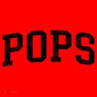Pops Classic Bold Font Pops Birthday Gift Santa Hat thumb 1