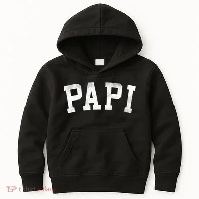 Papi Classic Bold Font FatherS Day Papi Kids Hoodie