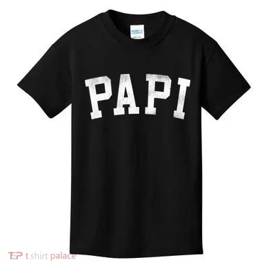 Papi Classic Bold Font FatherS Day Papi Kids T-Shirt