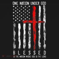 Patriotic Christian Blessed One Nation Under God 4th Of July Backpack thumb 2