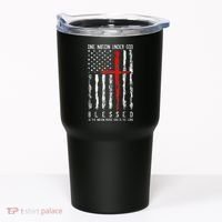 Patriotic Christian Blessed One Nation Under God 4th Of July Tumbler thumb 0