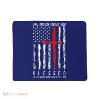 Patriotic Christian Blessed One Nation Under God 4th Of July Mousepad thumb 0