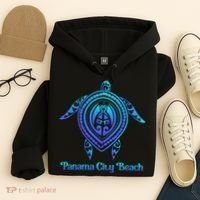 Panama City Beach Florida Souvenirs Tropical Blue Sea Turtle Hoodie thumb 4