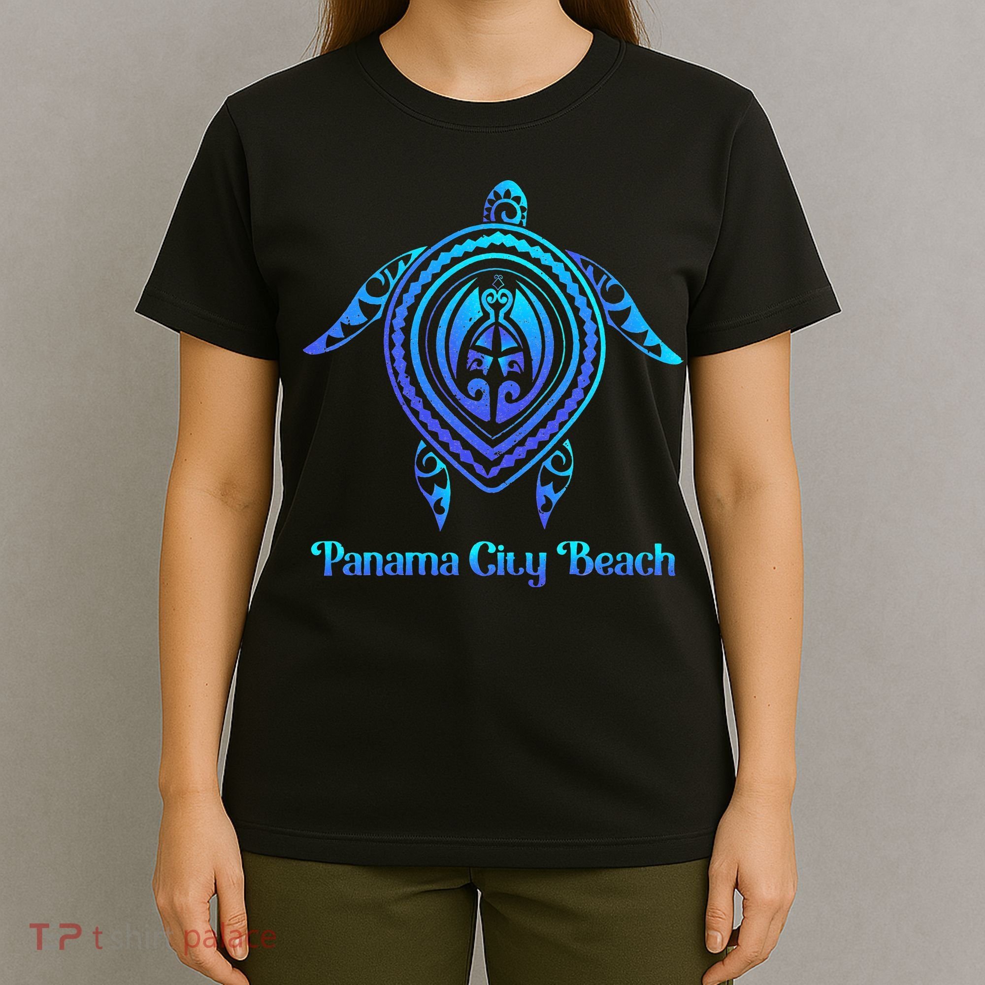 Panama City Beach Florida Souvenirs Tropical Blue Sea Turtle T-Shirt