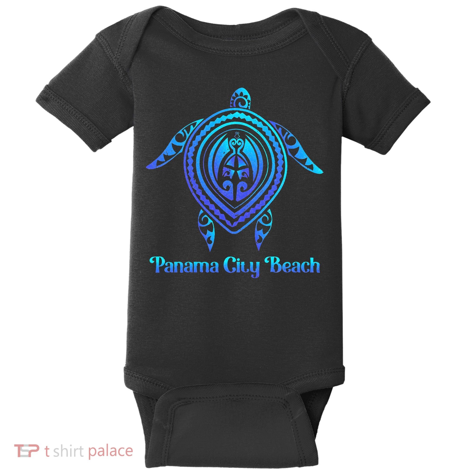Panama City Beach Florida Souvenirs Tropical Blue Sea Turtle Baby Bodysuit
