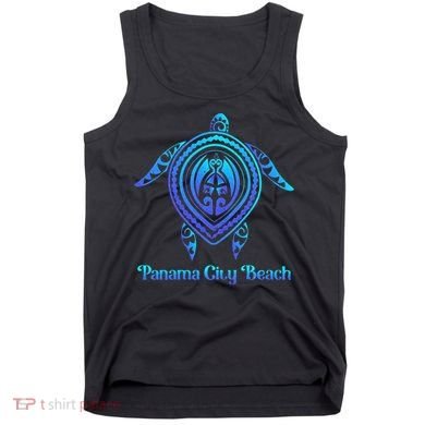 Panama City Beach Florida Souvenirs Tropical Blue Sea Turtle Tank Top