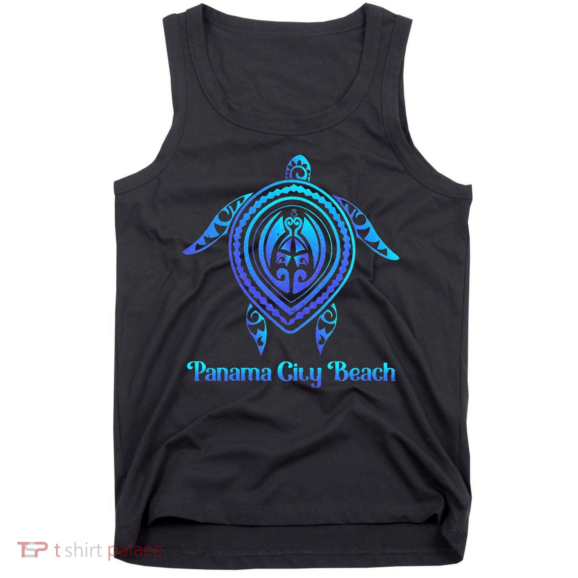 Panama City Beach Florida Souvenirs Tropical Blue Sea Turtle Tank Top