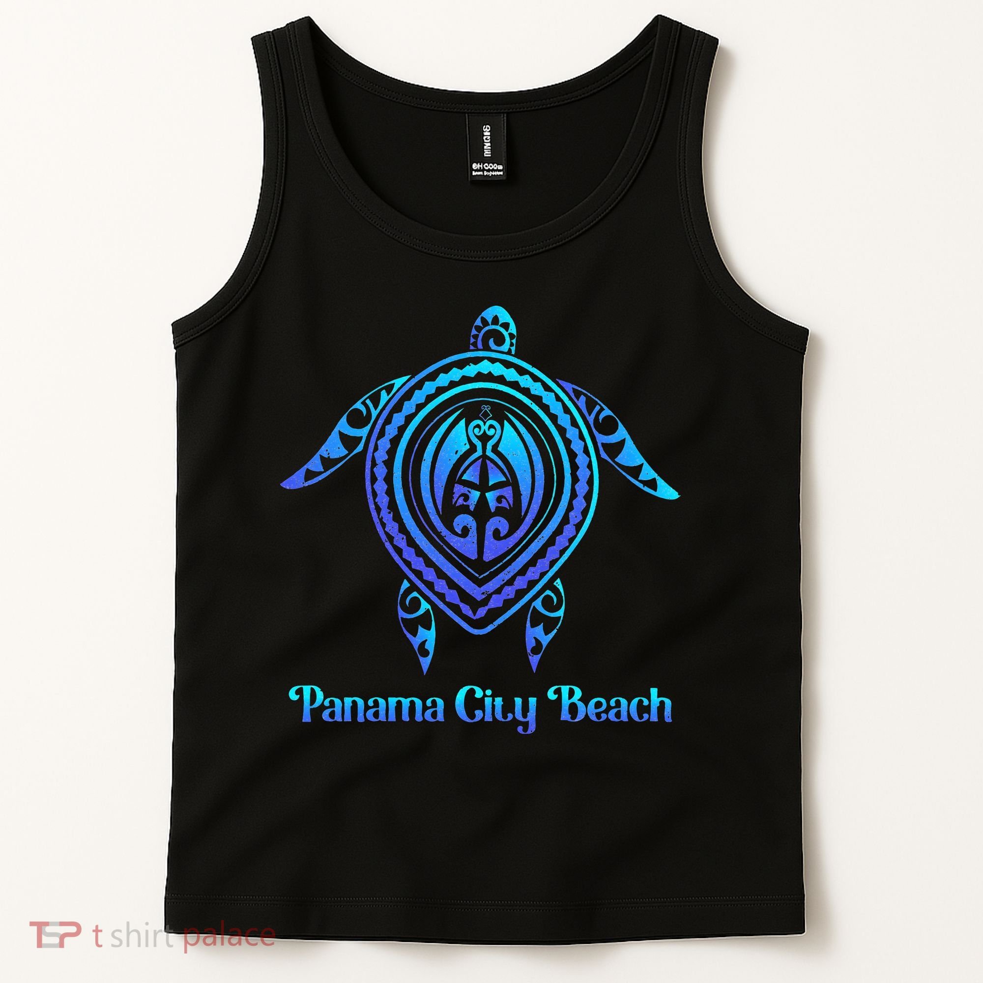 Panama City Beach Florida Souvenirs Tropical Blue Sea Turtle Tank Top
