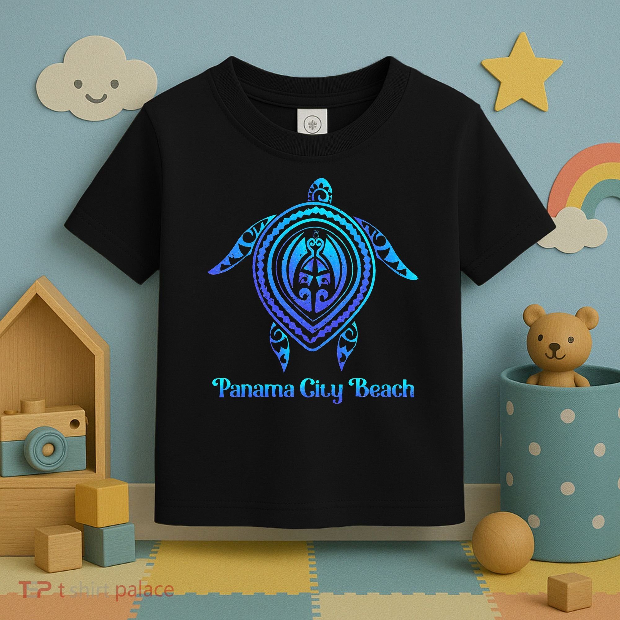 Panama City Beach Florida Souvenirs Tropical Blue Sea Turtle Toddler T-Shirt