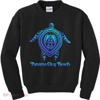 Panama City Beach Florida Souvenirs Tropical Blue Sea Turtle Kids Sweatshirt thumb 0