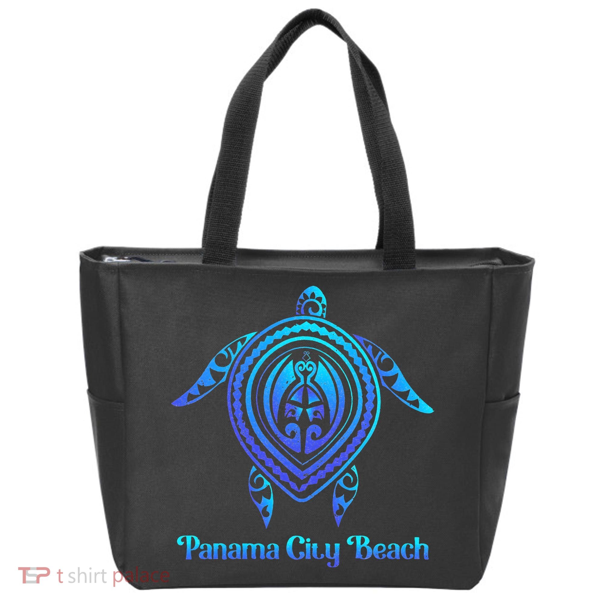 Panama City Beach Florida Souvenirs Tropical Blue Sea Turtle Tote Bag