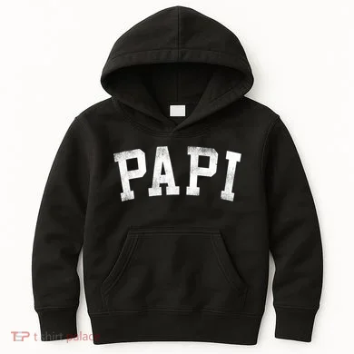 Papi Classic Bold Font Birthday Papi Kids Hoodie