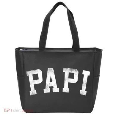 Papi Classic Bold Font Birthday Papi Tote Bag