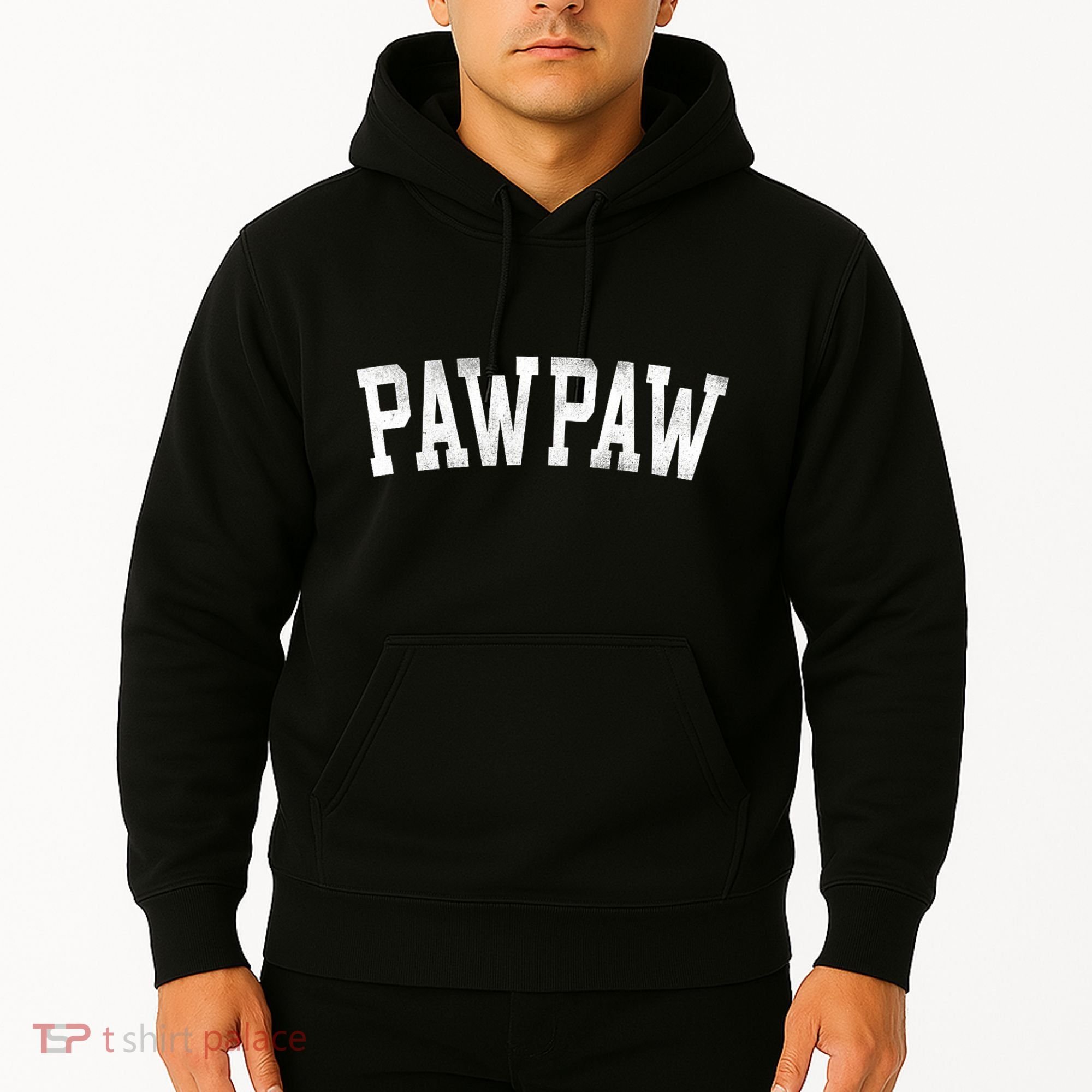 Pawpaw Classic Bold Font FatherS Day Pawpaw Raglan Baseball Hoodie
