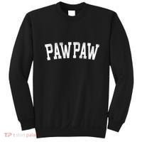 Pawpaw Classic Bold Font FatherS Day Pawpaw Raglan Baseball Sweatshirt thumb 0
