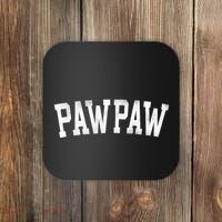 Pawpaw Classic Bold Font FatherS Day Pawpaw Raglan Baseball Coaster thumb 0