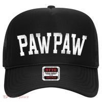 Pawpaw Classic Bold Font FatherS Day Pawpaw Raglan Baseball Hat thumb 0